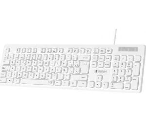SUBBLIM Teclado ErgonÃ³mico Business Slim Silencioso con cable USB Blanco