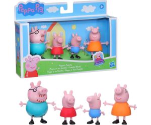 Set de 4 figuras peppa pig y su familia