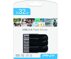 Usb 2.0 Pny 3x 32gb Attache4 Pack