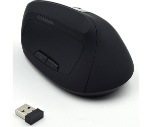 Raton Ewent Ergonomico 1600dpi 5 Botones Negro Rf Inalambrico Bateria Recargable