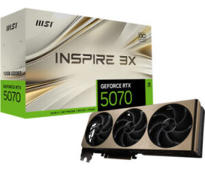 MSI GeForce RTX 5070 12G INSPIRE 3X OC NVIDIA 12 GB GDDR7