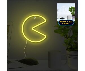 Lámpara de pared paladone pac - man luz led neon