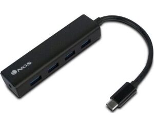 Hub 4 puertos usb 3.0 ngs negro - 5gbps