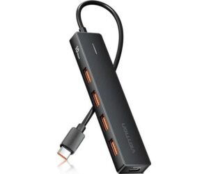 Hub USB 3.2 Vention CHJBB/ 4xUSB/ 1xUSB Tipo-C