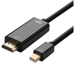 Cable Conversor Aisens A125-0458/ Mini DisplayPort Macho - HDMI Macho/ Hasta 5W/ 2300Mbps/ 3m/ Negro