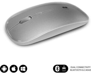 SUBBLIM RatÃ³n Ã“ptico InalÃ¡mbrico 2.4G y Bluetooth Dual Flat Mouse Recargable Plateado
