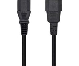 Cable Alimentación Aisens A132-0532/ IEC C13 Hembra - IEC C14 Macho/ 10m/ Negro