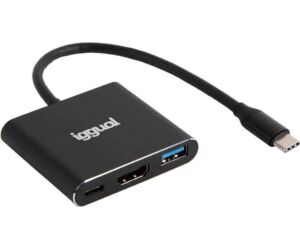 iggual Hub tipo C 3 en 1 HDMI USB3.0 PD100W