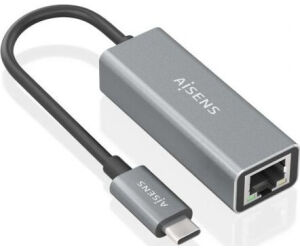 Conversor Aisens Usb3.1 Gen1 Usb-c A Ethernet Gigabit Gris 15cm