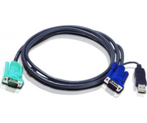 Aten Cable Kvm Usb Con Sphd 3 En 1 De 1,2 M (2l-5201u) Compatible Con Consolas (cl3000*, Cl5708*)