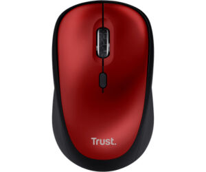 Ratón Mini Inalámbrico Trust Yvi+ Silent/ Hasta 1600 DPI/ Rojo