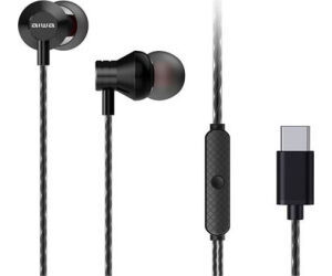 Auriculares Intrauditivos Aiwa ESTM-50USB-C/BK/ con Micrófono/ USB Tipo-C/ Negros