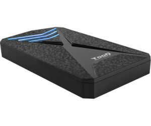 Caja externa gaming tooq tqe - 2550bl para hdd - ssd 2.5 pulgadas 9.5mm sata 3 usb 3.0 - 3.1 negro