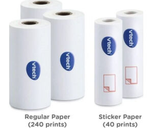 Pack 5 Rollos Papel Térmico VTech para Cámara Print Cam/ 3 Rollos Térmicos y 2 Rollos Pegatina