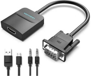 Conversor Vga A Hdmi 0.5 M Negro Vention