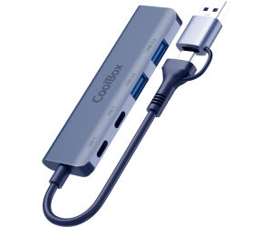 HUB 4 PUERTOS LITE USB (2xUSB3.2 + 2xUSB-C) COOLBOX