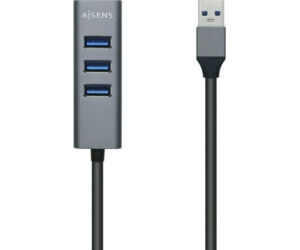 Hub USB 3.0 Aisens A106-0507/ 4xUSB/ Gris