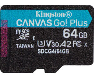 Kingston Technology 64GB microSDXC Canvas Go Plus Gen4 200R A2 U3 Paquete individual sin ADP