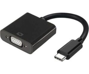 Conversor USB Tipo-C Aisens A109-0347/ USB Tipo-C - VGA Hembra/ 15cm/ Negro