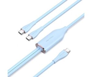 CABLE USB-C/M A 2xUSB-C/M 1.5 M AZUL VENTION