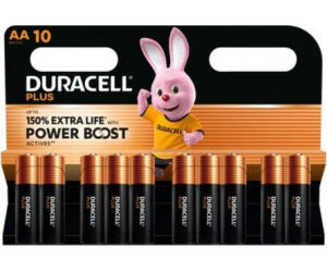 Pack de 10 Pilas AA Duracell Plus Power Boost DPBLR6B10/ 1.5V/ Alcalinas