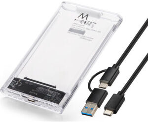 Ewent EW7064 caja para disco duro externo Caja externa para unidad de estado sólido (SSD) Transparente 2.5"