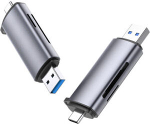 Ugreen 50706 lector de tarjeta USB/Micro-USB Plata