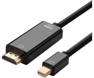 Cable Conversor Aisens A125-0361/ Mini DisplayPort Macho - HDMI Macho/ Hasta 5W/ 2300Mbps/ 2m/ Negro