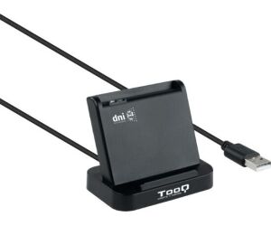 Lector de DNI TooQ TQR-220B/ USB 2.0/ Negro