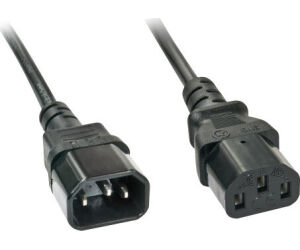 Lindy 30332 cable de transmisión Negro 3 m C13 acoplador C14 acoplador