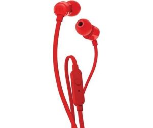 Auriculares Intrauditivos JBL T110/ con Micrófono/ Jack 3.5/ Rojos