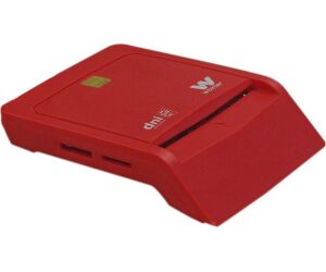 Lector de DNI y Tarjetas Woxter Combo PE26-148/ USB 2.0/ Rojo