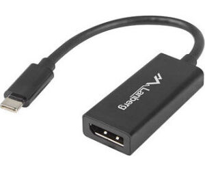 Adaptador usb lanberg usb tipo c m 3.1 a displayport h 15cm negro