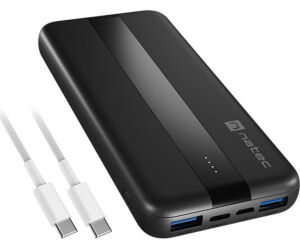 Powerbank Natec Trevi Slim Qv2 10000mah 2xusb-a 18w + 1xusb-c 20w + Cable Usb-c