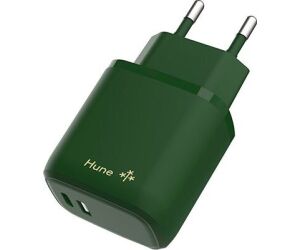 Cargador Hune Eco Dual 20w Verde Bosque