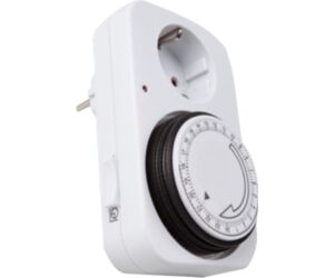 Programador silver electronic analógico -  24 horas -  3600w -  250v -  16a -  50hz -  ip 20 -  ajustable 15 minutos -  24h negro