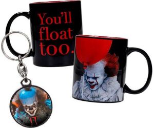 Pennywise taza + regalo llavero metalico it