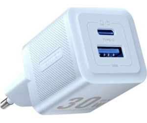 Cargador Pared Gan 30w Usb-c/usb-a Azul Vention