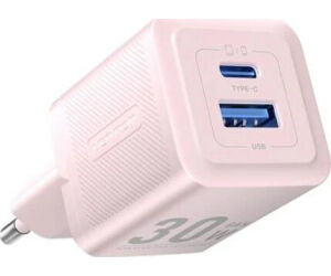 Cargador de Pared GaN Vention FEQP0-EU/ 1xUSB Tipo-C/ 1xUSB/ 30W