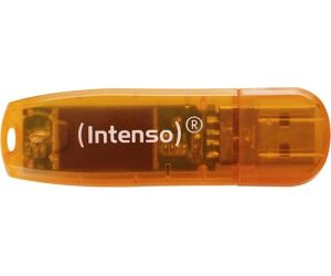 Memoria usb 2.0 intenso rainbow 64gb naranja