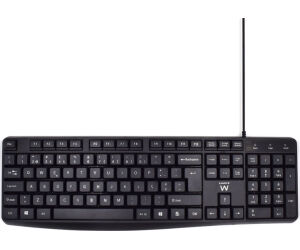 Teclado Ewent Querty Portugues Escritura Silenciosa Usb Negro