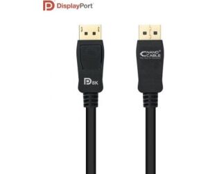 Cable Displayport Nanocable 10.15.2503/ Displayport Macho - Displayport Macho/ 3m/ Negro