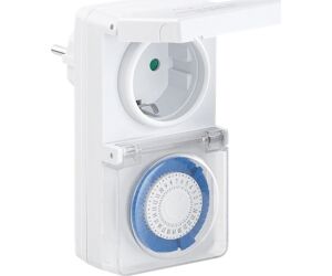 Programador silver electronic analógico -  24 horas -  3600w -  250v -  16a -  50hz -  ip 44 -  ajustanble 30 minutos -  24h