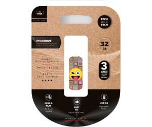 Pendrive 32GB Tech One Tech Emoji guiño USB 2.0
