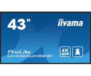 Monitor Iiyama 43" , Uhd Ips Panel, Haze 1%, 800cd/m, Horiz Y Vert, Signal Failover, Mm 2x 10w,  Hdmi 2x, Dp, Usb 2.0 X2, Wifi, Lan, Media Play Usb Port, Control Lan / Rs232c, Iisignage2 (cms/dms), E-share, Android 11 Os,  24/7 Operation, Vesa  (400x
