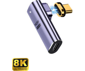 Adaptador Usb-c Ewent Macho-hembra Magnetico Pd100w Purpura