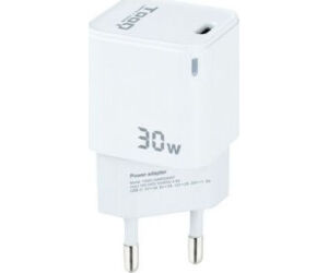 Cargador de Pared GaN TooQ TQWC-GANPD30WT/ 1xUSB Tipo-C/ 30W
