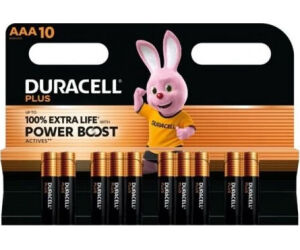 Pack de 10 Pilas AAA Duracell Plus Power Boost DPBLR3B10/ 1.5V/ Alcalinas