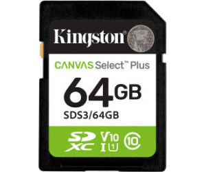 Secure Digital Hc 64 Gb Canvas Select Plus Gen3 Clase10 Kingston