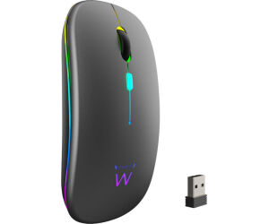 Raton Ewent Dual Negro Rgb Bluetooth Bateria Recargable